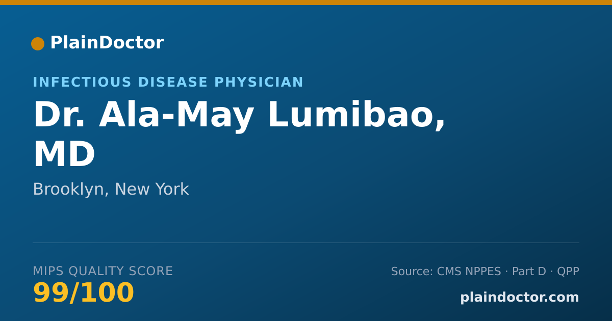 Shareable card for Ala-May Lumibao, MD - Infectious Disease Physician, Brooklyn, NY