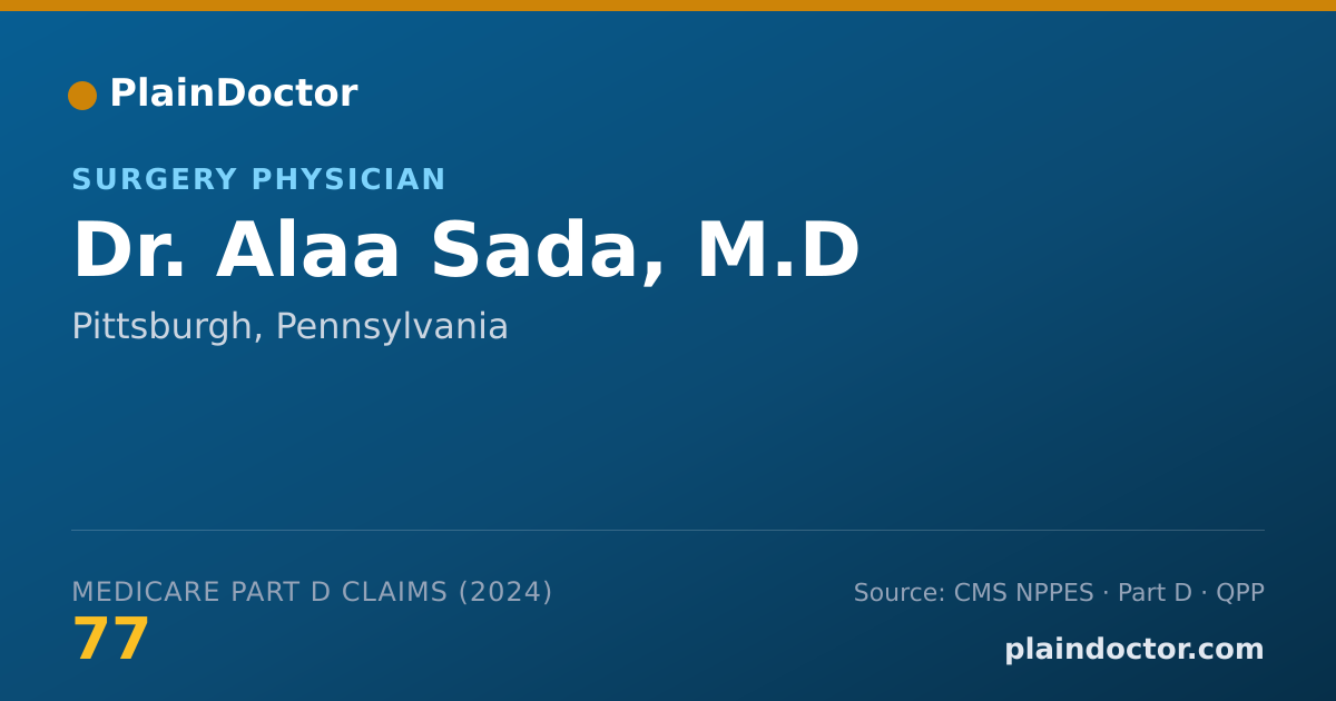 Shareable card for Alaa Sada, M.D - Surgery Physician, Pittsburgh, PA