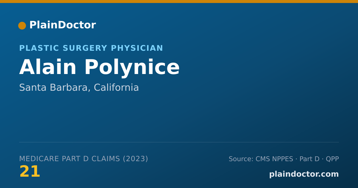 Shareable card for Alain Polynice - Plastic Surgery Physician, Santa Barbara, CA