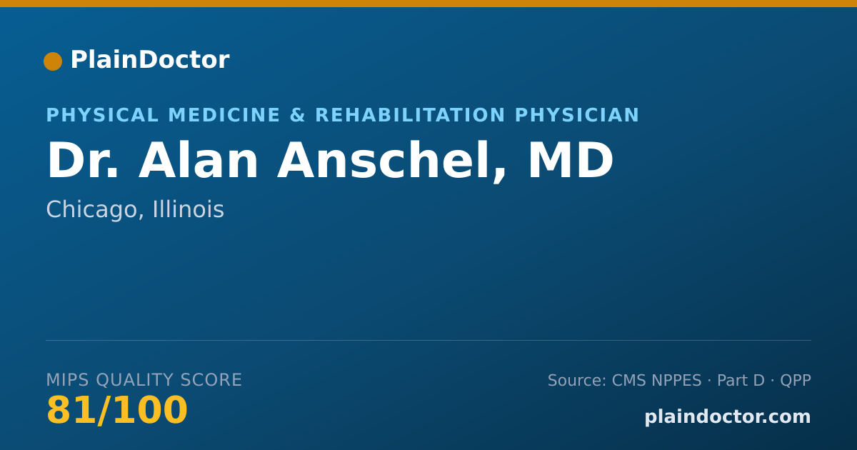Shareable card for Alan Anschel, MD - Physical Medicine & Rehabilitation Physician, Chicago, IL