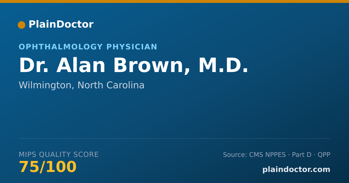 Shareable card for Alan Brown, M.D. - Ophthalmology Physician, Wilmington, NC