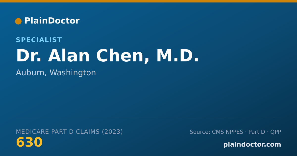 Shareable card for Alan Chen, M.D. - Specialist, Auburn, WA
