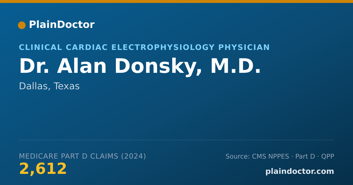 Shareable card for Alan Donsky, M.D. - Cardiovascular Disease Physician, Dallas, TX