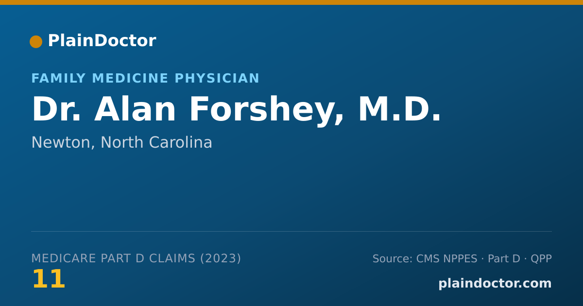 Shareable card for Alan Forshey, M.D. - Family Medicine Physician, Newton, NC