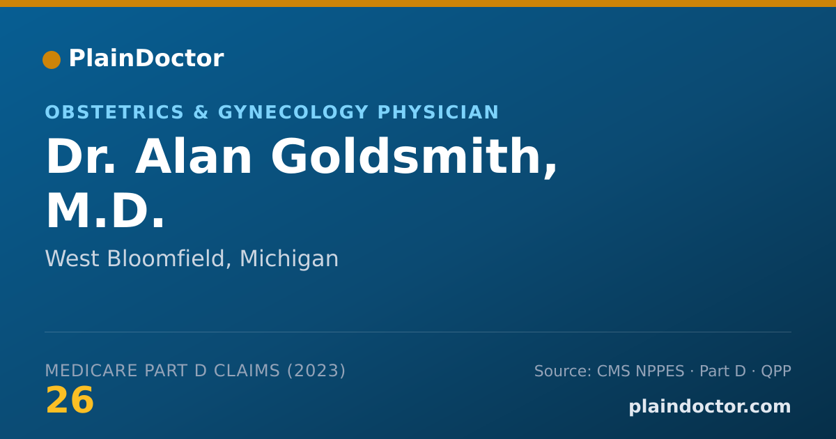 Shareable card for Alan Goldsmith, M.D. - Obstetrics & Gynecology Physician, West Bloomfield, MI
