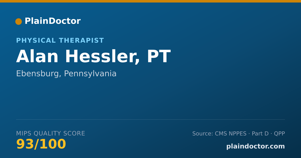 Shareable card for Alan Hessler, PT - Physical Therapist, Ebensburg, PA