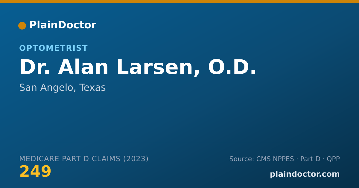 Shareable card for Alan Larsen, O.D. - Optometrist, San Angelo, TX