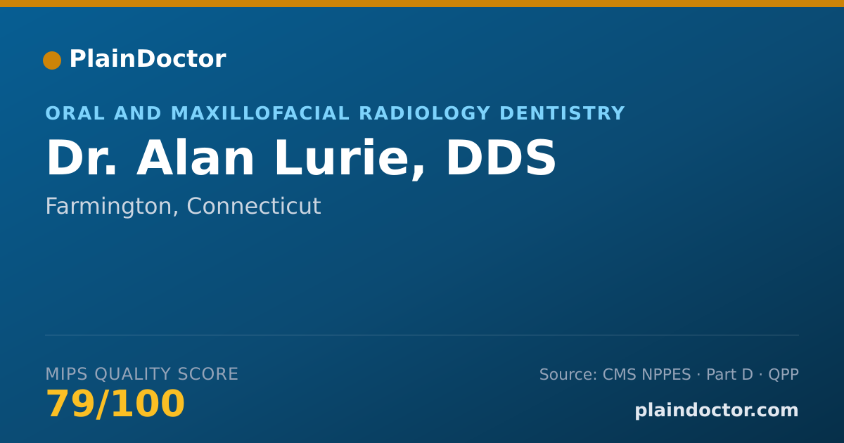 Shareable card for Alan Lurie, DDS - Oral and Maxillofacial Radiology Dentistry, Farmington, CT