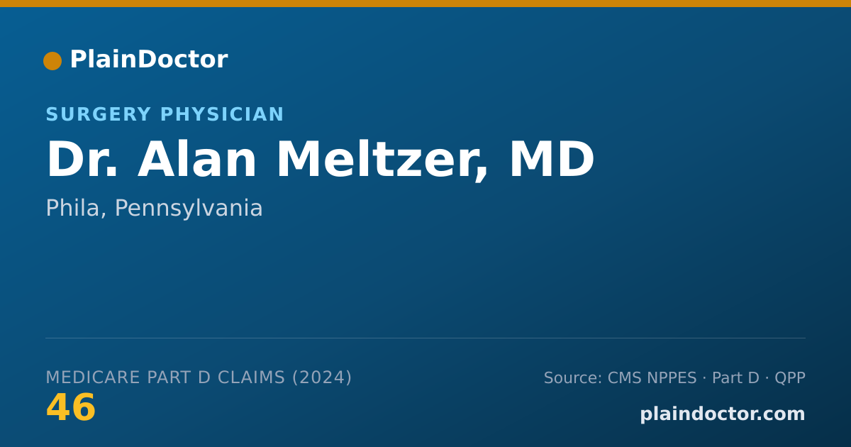 Shareable card for Alan Meltzer, MD - Surgery Physician, Phila, PA