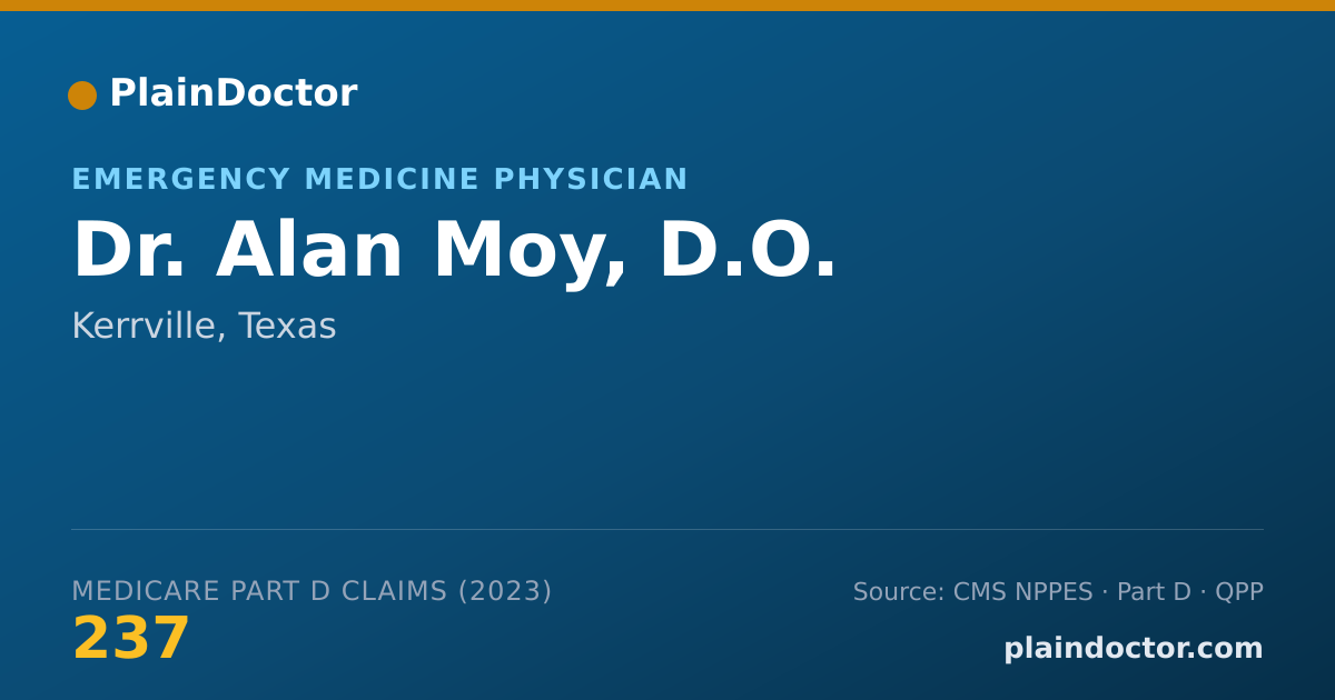 Shareable card for Alan Moy, D.O. - Emergency Medicine Physician, Kerrville, TX