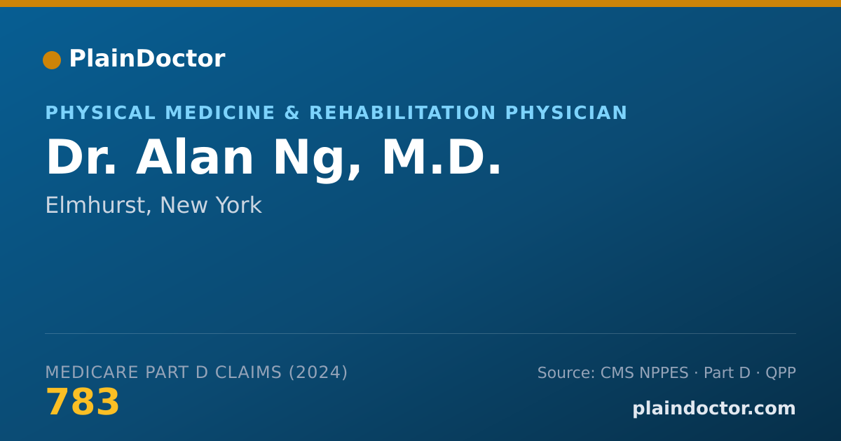 Shareable card for Alan Ng, M.D. - Physical Medicine & Rehabilitation Physician, Elmhurst, NY
