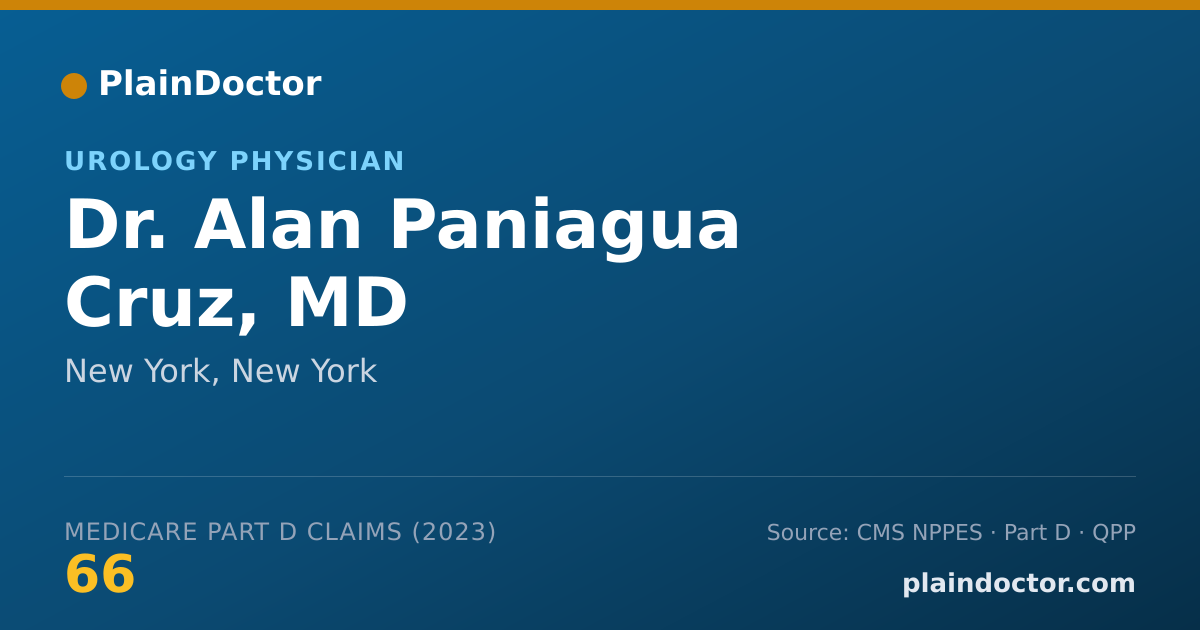 Shareable card for Alan Paniagua Cruz, MD - Urology Physician, New York, NY