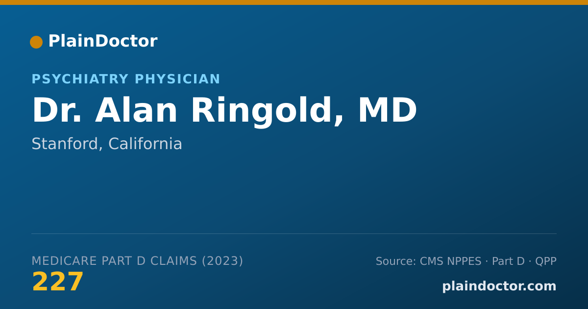 Shareable card for Alan Ringold, MD - Psychiatry Physician, Stanford, CA