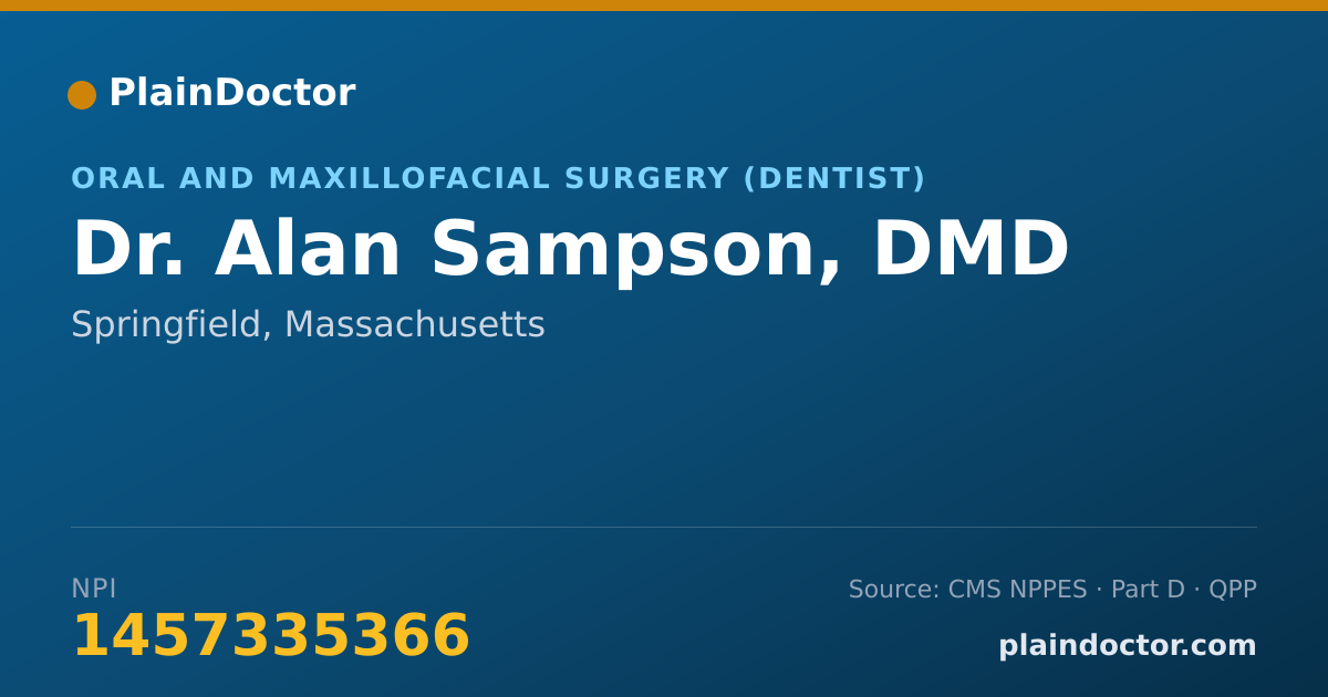 Shareable card for Alan Sampson, DMD - Oral and Maxillofacial Surgery (Dentist), Springfield, MA