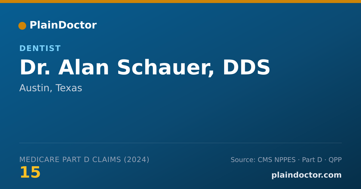 Shareable card for Alan Schauer, DDS - Dentist, Austin, TX