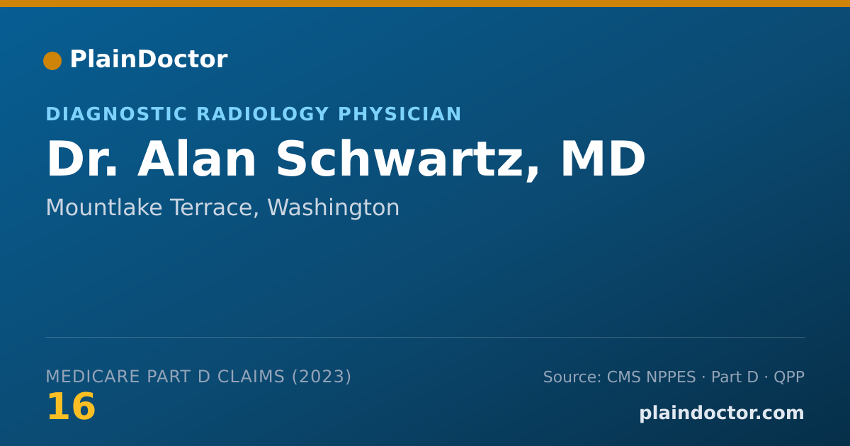 Shareable card for Alan Schwartz, MD - Diagnostic Radiology Physician, Mountlake Terrace, WA