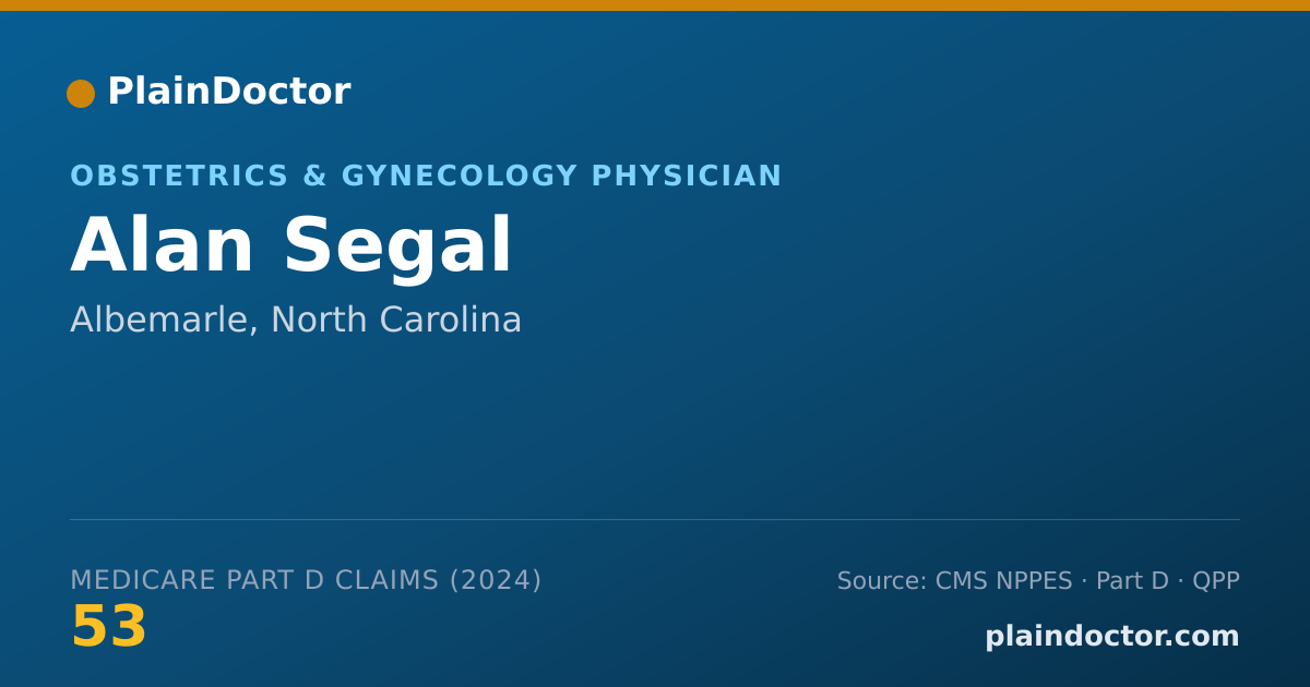 Shareable card for Alan Segal - Obstetrics & Gynecology Physician, Albemarle, NC