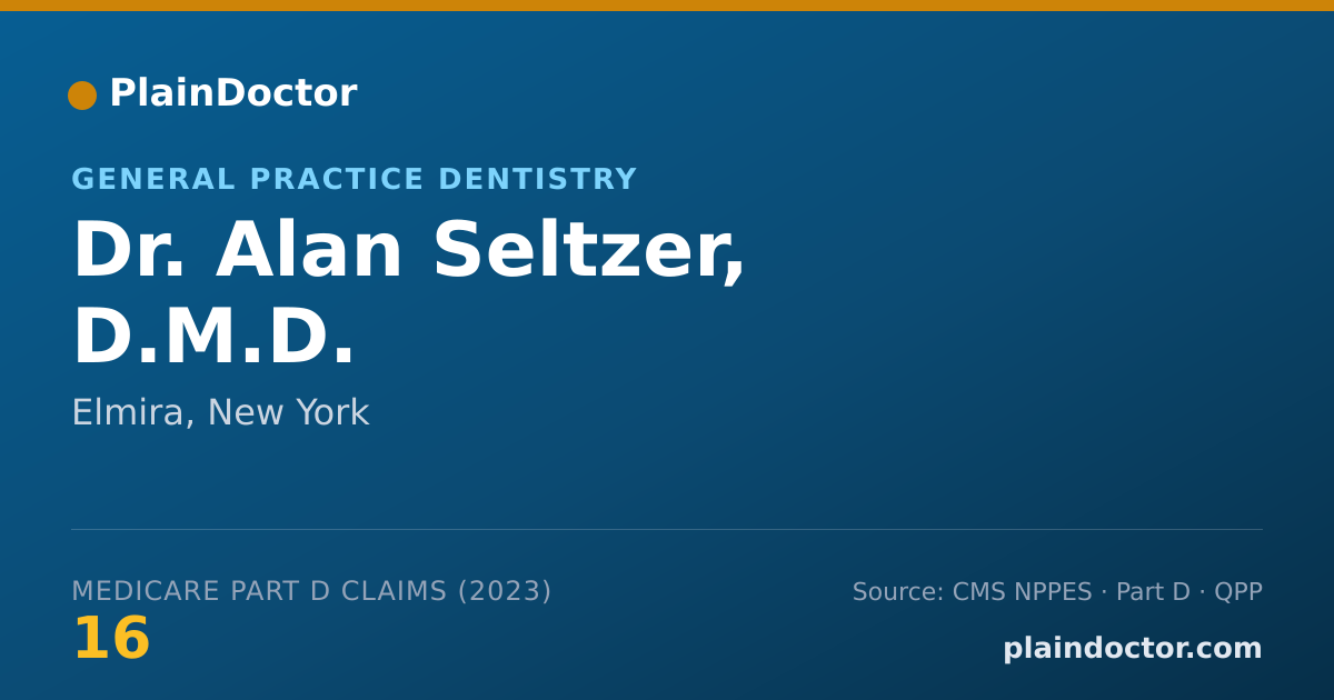 Shareable card for Alan Seltzer, D.M.D. - General Practice Dentistry, Elmira, NY