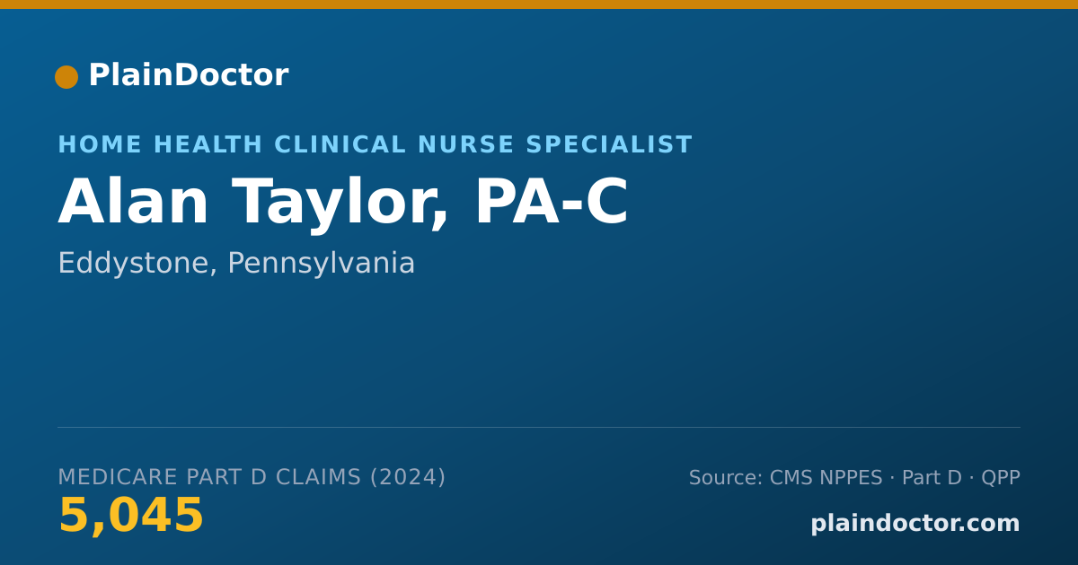 Shareable card for Alan Taylor, PA-C - Medical Physician Assistant, Eddystone, PA