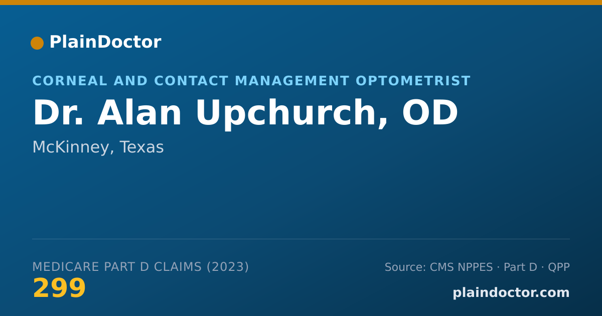 Shareable card for Alan Upchurch, OD - Corneal and Contact Management Optometrist, McKinney, TX