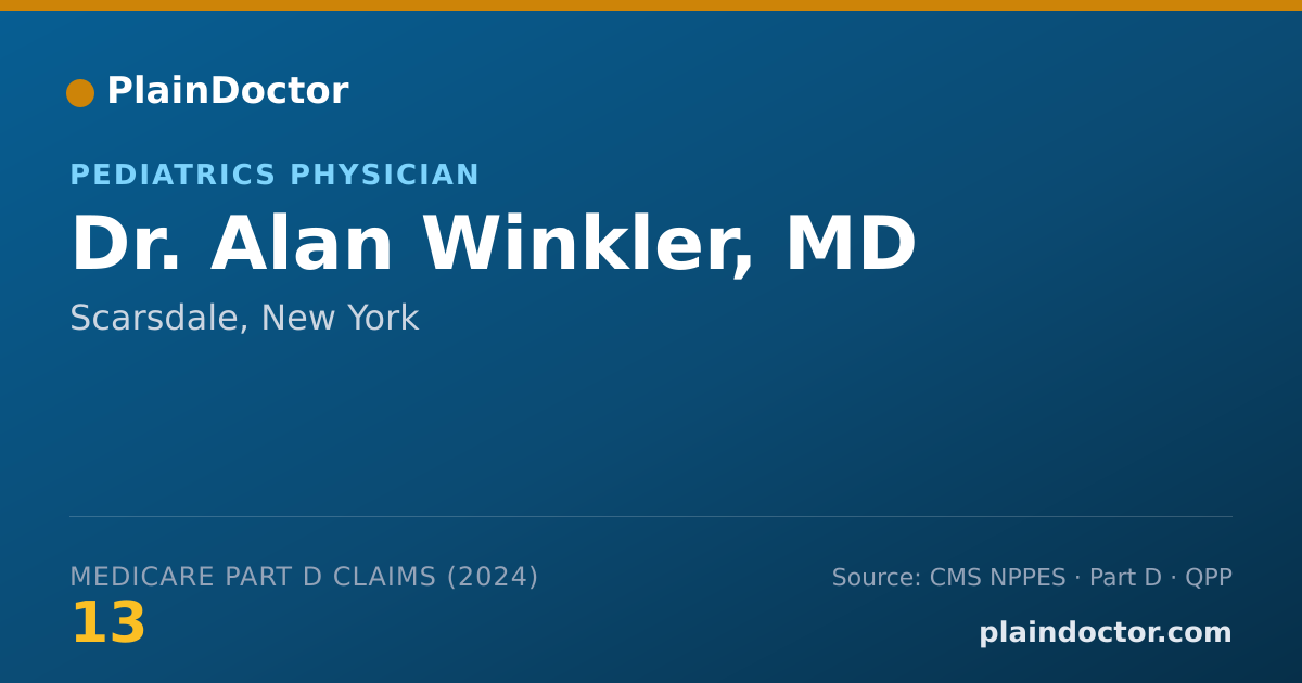 Shareable card for Alan Winkler, MD - Pediatrics Physician, Scarsdale, NY