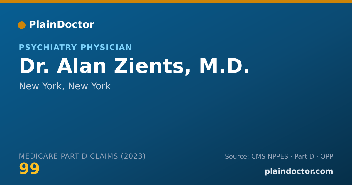 Shareable card for Alan Zients, M.D. - Psychiatry Physician, New York, NY