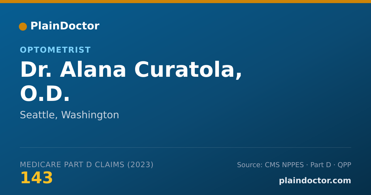 Shareable card for Alana Curatola, O.D. - Optometrist, Seattle, WA