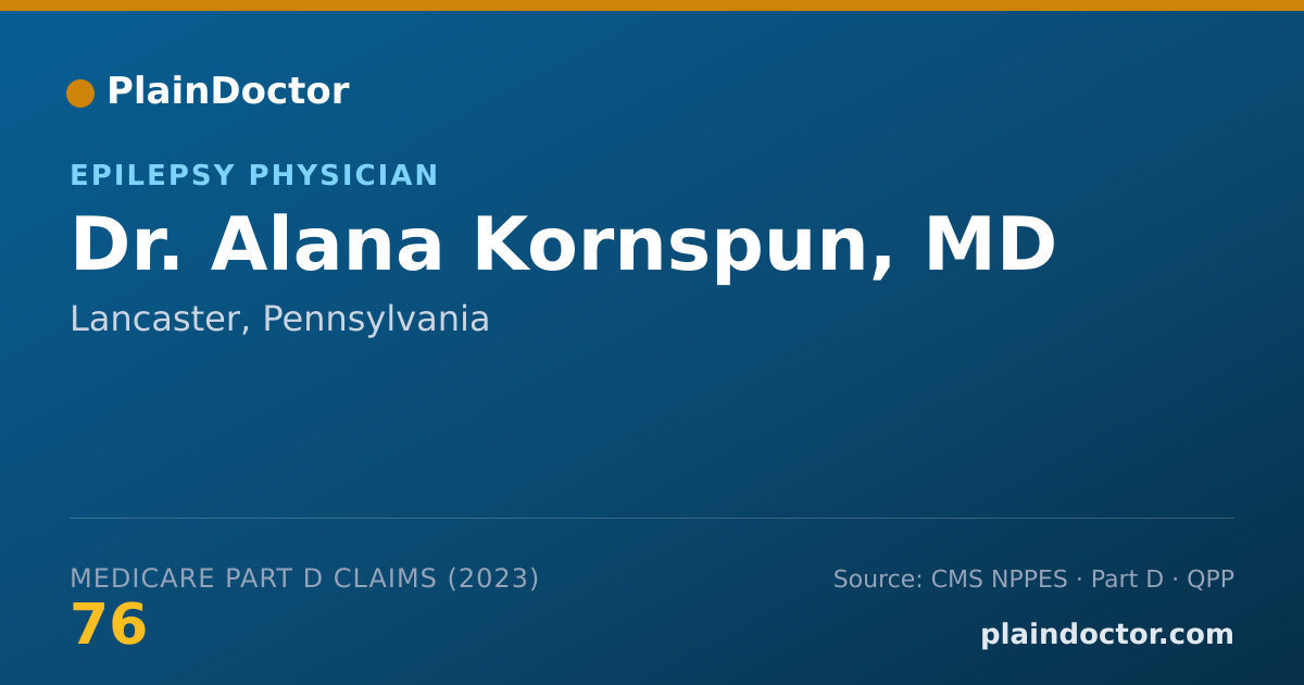 Shareable card for Alana Kornspun, MD - Epilepsy Physician, Lancaster, PA