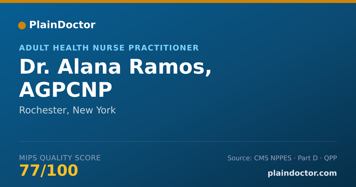 Shareable card for Alana Ramos, AGPCNP - Adult Health Nurse Practitioner, Rochester, NY