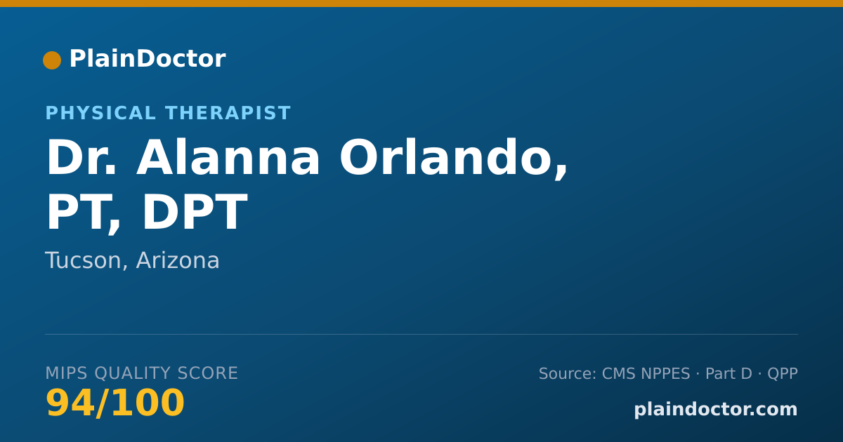 Shareable card for Alanna Orlando, PT, DPT - Physical Therapist, Tucson, AZ