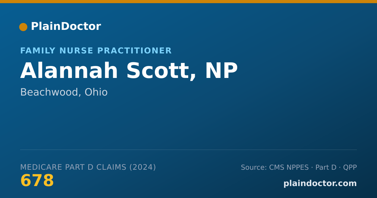 Shareable card for Alannah Scott, NP - Family Nurse Practitioner, Beachwood, OH