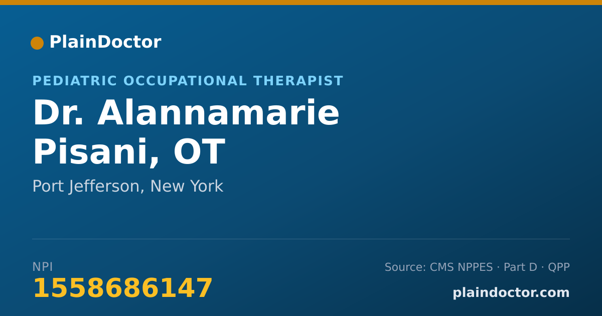 Shareable card for Alannamarie Pisani, OT - Pediatric Occupational Therapist, Port Jefferson, NY
