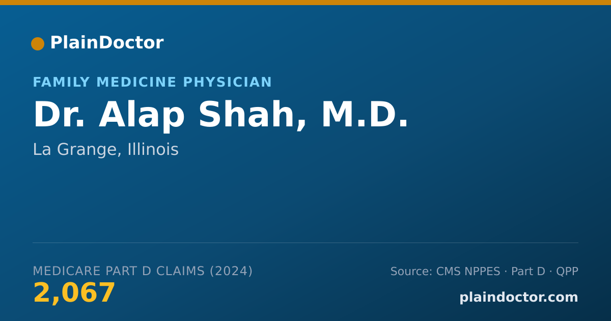 Shareable card for Alap Shah, M.D. - Family Medicine Physician, La Grange, IL