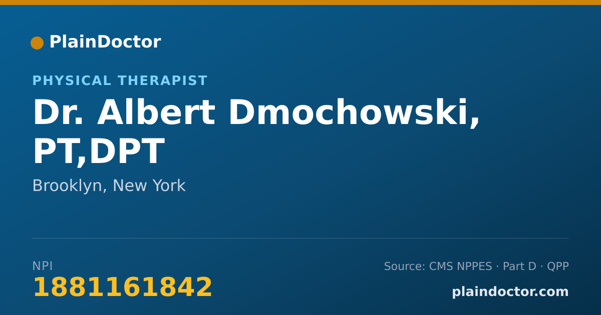 Shareable card for Albert Dmochowski, PT,DPT - Physical Therapist, Brooklyn, NY