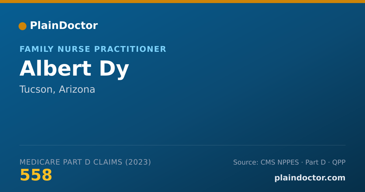 Shareable card for Albert Dy - Family Nurse Practitioner, Tucson, AZ