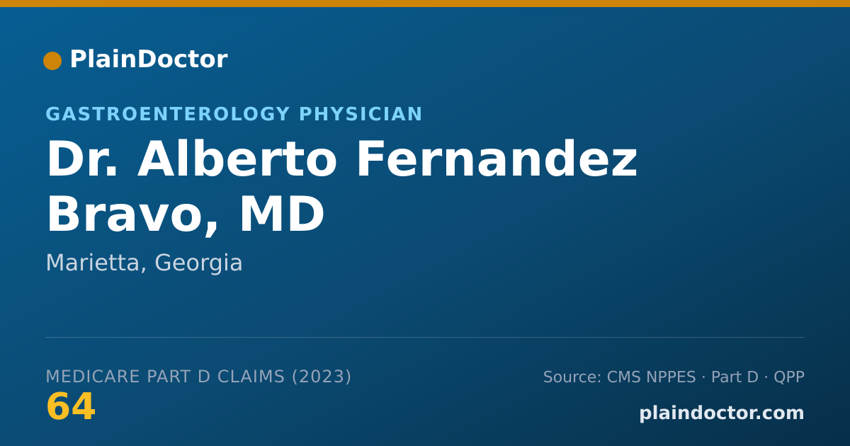 Shareable card for Alberto Fernandez Bravo, MD - Gastroenterology Physician, Marietta, GA