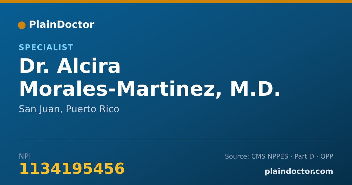 Shareable card for Alcira Morales-Martinez, M.D. - Specialist, San Juan, PR