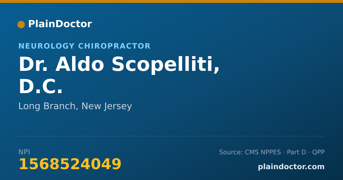 Shareable card for Aldo Scopelliti, D.C. - Neurology Chiropractor, Long Branch, NJ