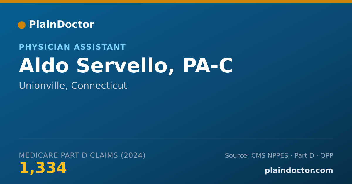 Shareable card for Aldo Servello, PA-C - Physician Assistant, Unionville, CT