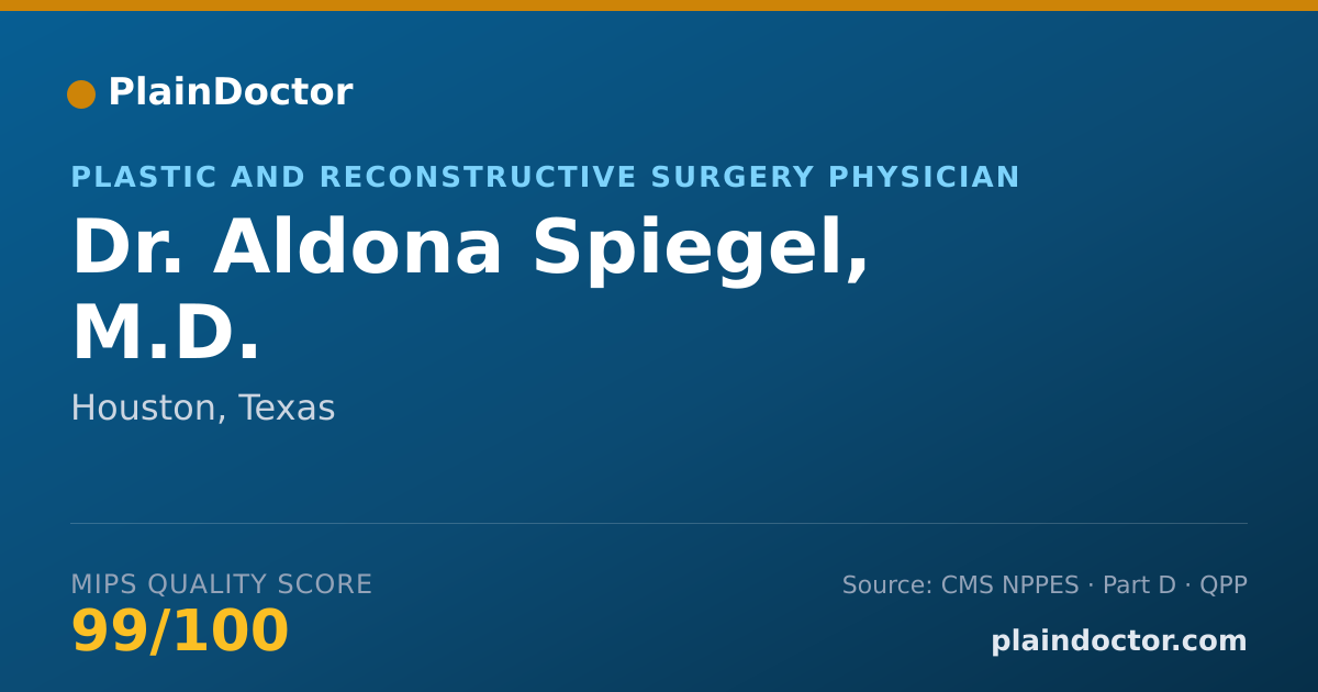Shareable card for Aldona Spiegel, M.D. - Plastic and Reconstructive Surgery Physician, Houston, TX