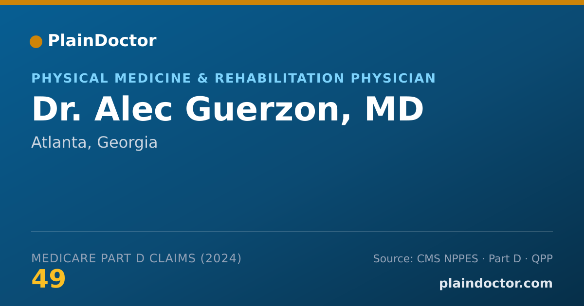 Shareable card for Alec Guerzon, MD - Physical Medicine & Rehabilitation Physician, Atlanta, GA
