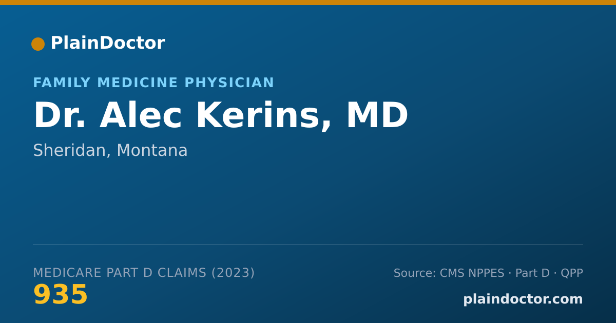 Shareable card for Alec Kerins, MD - Family Medicine Physician, Sheridan, MT