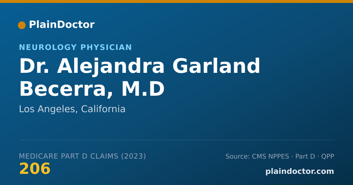 Shareable card for Alejandra Garland Becerra, M.D - Neurology Physician, Los Angeles, CA
