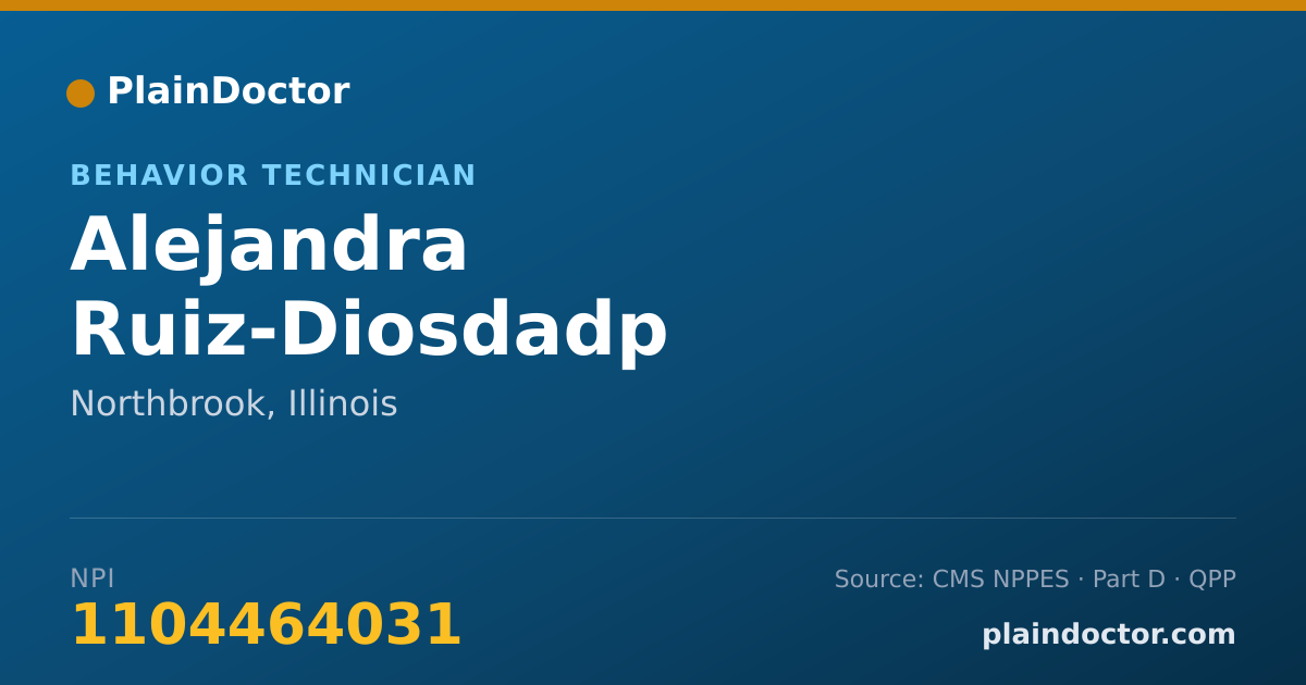Shareable card for Alejandra Ruiz-Diosdadp - Behavior Technician, Northbrook, IL