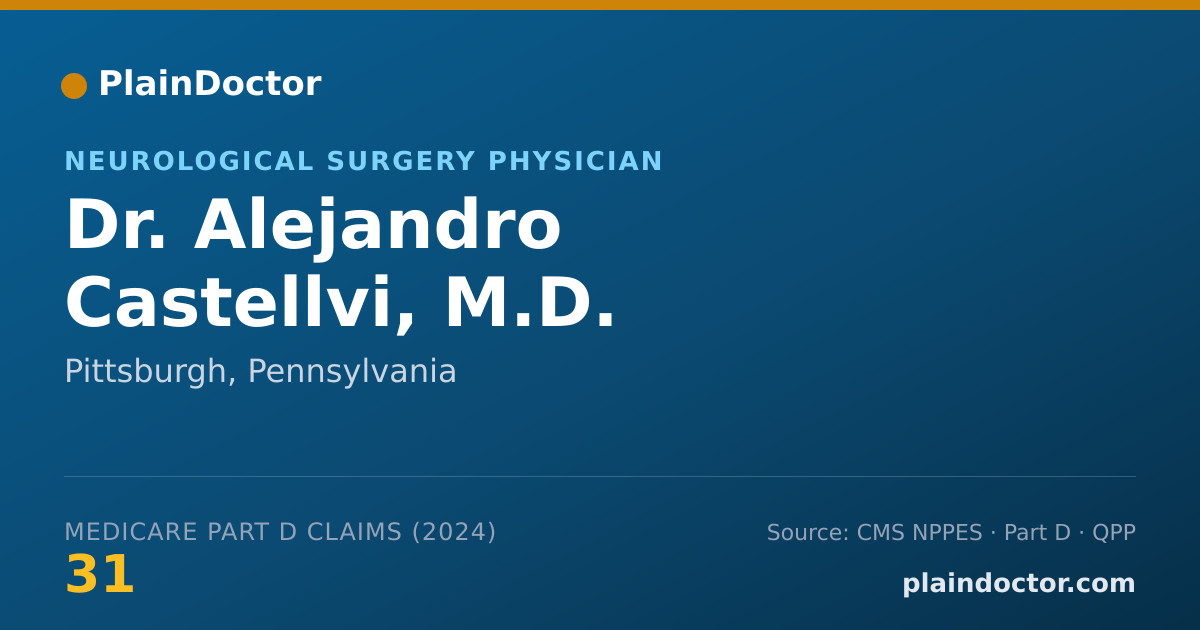 Shareable card for Alejandro Castellvi, M.D. - Neurological Surgery Physician, Pittsburgh, PA