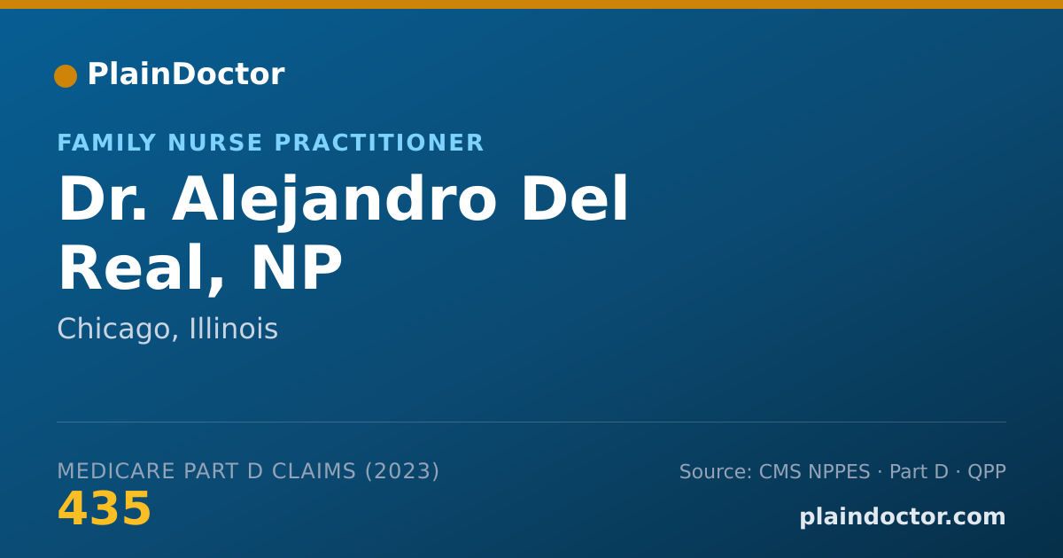 Shareable card for Alejandro Del Real, NP - Family Nurse Practitioner, Chicago, IL