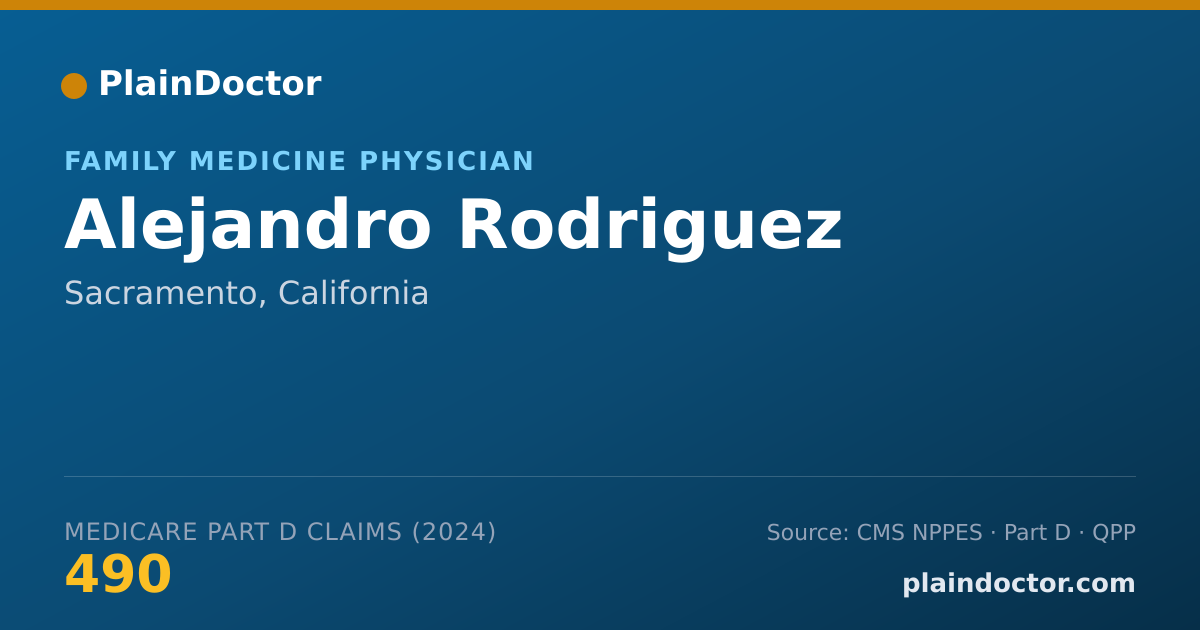 Shareable card for Alejandro Rodriguez - Family Medicine Physician, Sacramento, CA
