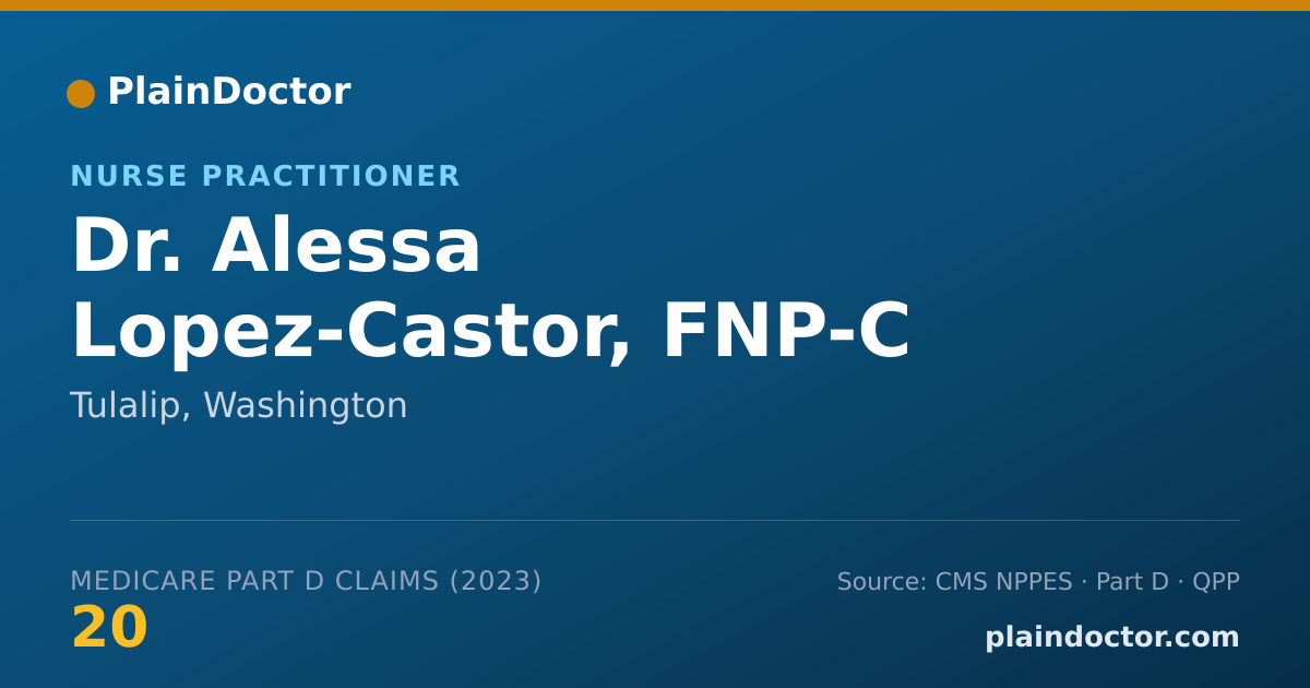 Shareable card for Alessa Lopez-Castor, FNP-C - Nurse Practitioner, Tulalip, WA