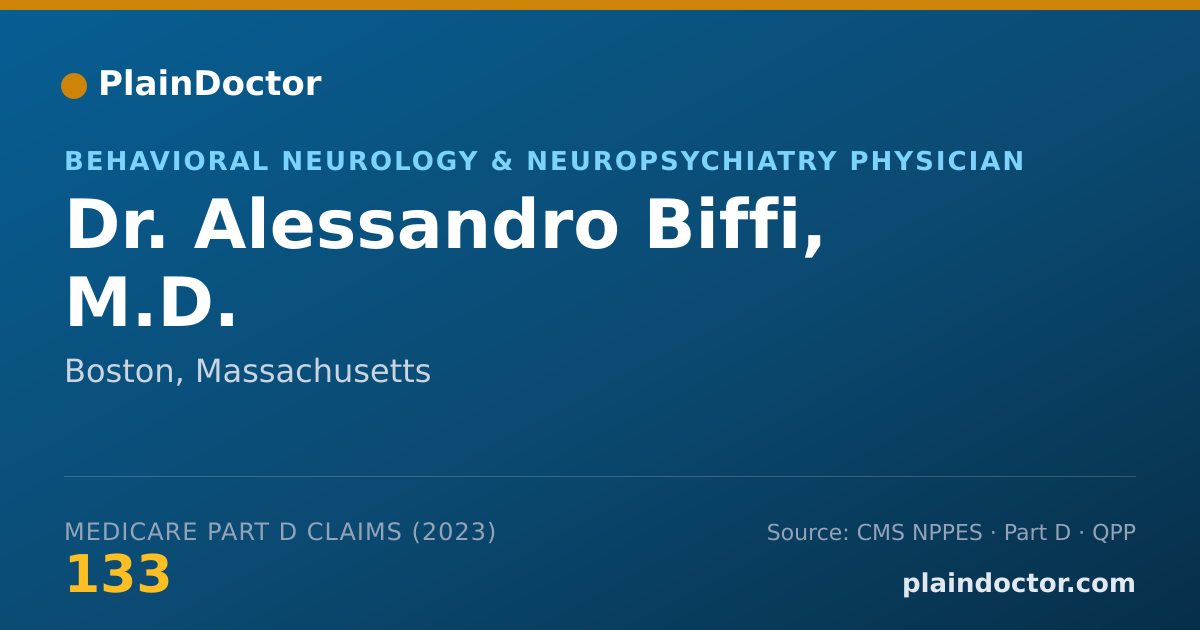 Shareable card for Alessandro Biffi, M.D. - Behavioral Neurology & Neuropsychiatry Physician, Boston, MA