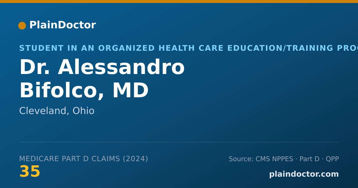 Shareable card for Alessandro Bifolco, MD - Student in an Organized Health Care Education/Training Program, Cleveland, OH